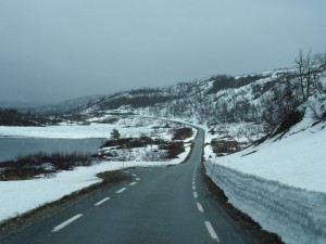 Richting weg 9 al wat lagere sneeuw