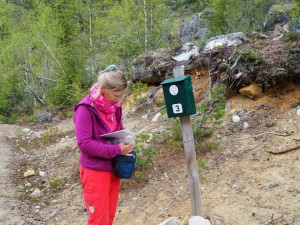 Onze namen staan in het Gloppefoss-wandelboek