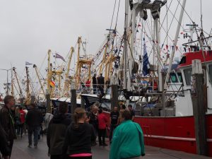 De Visserijdagen 2016 hebben duidelijk te lijden onder het wisselvallige weer. Tijdens de Vlootschouw komt het helaas met bakken uit de lucht. Kijk maar naar één van de laatste foto's! Een grijze boel buitengaats!