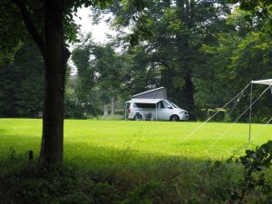 25. Door de struikgewassen zien wij ons bussie staan